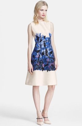 Lela Rose Embroidered Full Skirt Dress