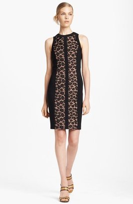 Michael Kors Leopard Lace & Crepe Dress