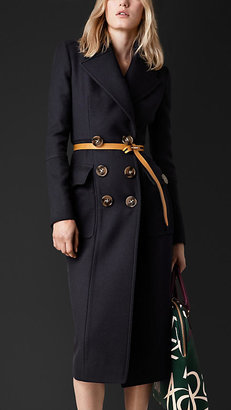 Burberry Sculptural Wool Twill Tailored Coat