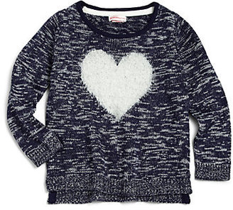 Design History Toddler's & Little Girl's Marled Heart Sweater