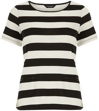 Dorothy Perkins Black and ivory stripe top