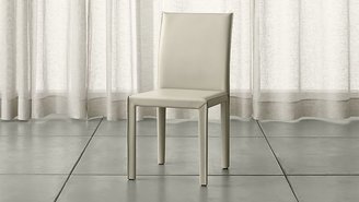 Crate & Barrel Folio Oyster Bonded Leather Dining Chair