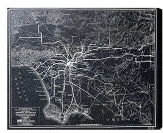 Oliver Gal 'LA Rapid Transit Map 1925' Wall Art