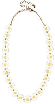 River Island White daisy repeat short necklace