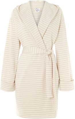 Linea Beige striped summer robe m/l