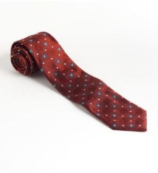 Black Brown 1826 Classic FIt Silk Neat Print Tie
