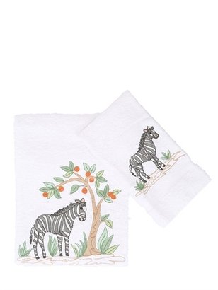 Loretta Caponi - Zebra Embroidered Terrycloth Towel Set