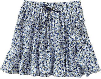 Old Navy Girls Floral Drapey-Crepe Skirts