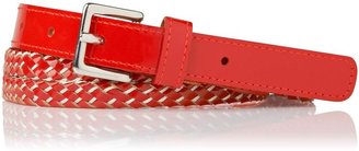 LK Bennett Ronnie Patent Leather Double Plait Belt