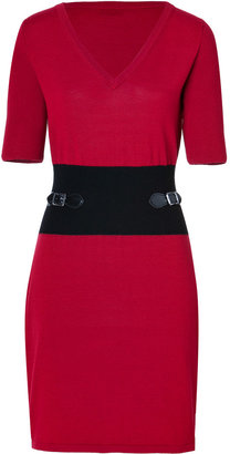 Moschino Cheap & Chic Moschino Cheap and Chic Wool Knit Dress with Buckled Side Detail