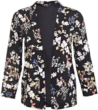 Miss Selfridge Petites dark floral jacket