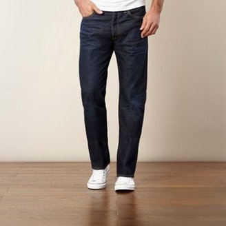 Levi's ́s Big and tall 501 dark blue raw wash straight leg jeans