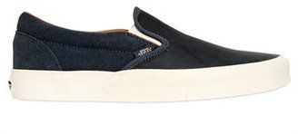 Vans Classic Slip On Suede & Leather Sneakers