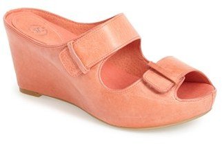 Johnston & Murphy 'Tricia' Leather Double Strap Slide Sandal (Women)