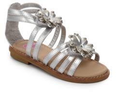 Flowers by Zoe Toddler's & Kid's Beth Floral Metallic Gladiator Sandals