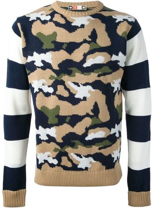 MSGM camouflage striped sweater