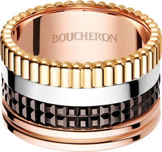 Boucheron Classic Quatre Gold Large Band Ring, EU 55 / US 7.25