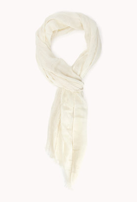 Forever 21 Ornate Lace-Trimmed Scarf