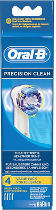 Oral-B Oral B Pack of four Precision Clean replacement toothbrush heads