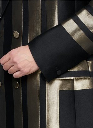 Nobrand Lurex stripe twill coat