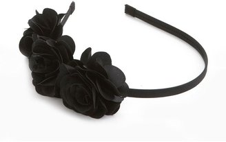 Natasha Accessories Triple-Rosette Skinny Headband