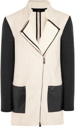 Tibi Fencing shearling-lined stretch-twill coat