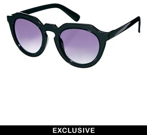Jeepers Peepers Exclusive to Asos Round Sunglasses - black