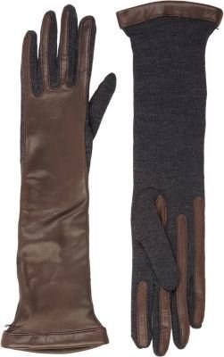 Lanvin Lambskin & Wool Combo Long Gloves