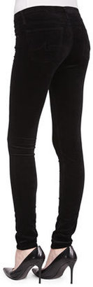 AG Jeans Super Skinny Velvet Leggings, Super Black Velvet