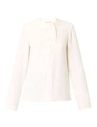 Balenciaga Silk and cotton-piqué blouse