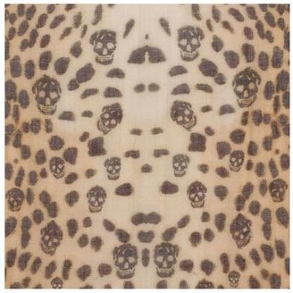 Alexander McQueen Leopard Skull Pashmina