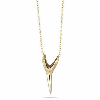 Vale 14k Gold Long Sharktooth Necklace