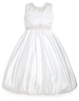 Joan Calabrese Girl's Jeweled First Communion Dress