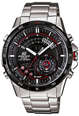 Casio ERA-200DB-1AVER Edifice Men's Watch, Silver/Black