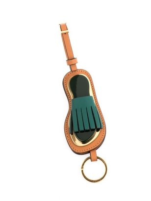 Marni Fringed sandal leather key ring