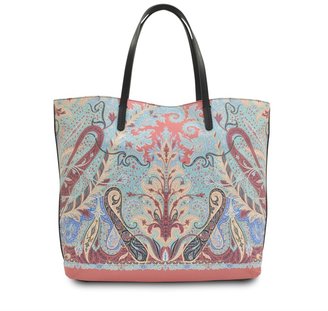 Etro Bustle leather printed tote