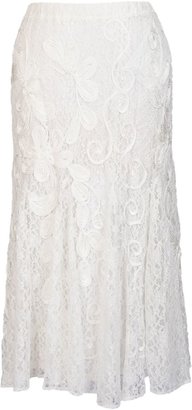 House of Fraser Chesca Plus Size Cornelli trimmed lace skirt