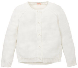 Mothercare Young Girls Cream Chunky Knit Cardigan Sweater