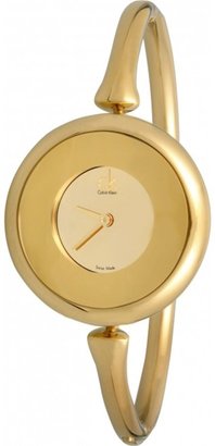 Calvin Klein Women's Sing K1C23909 Gold Stainless-Steel Quartz Watch with Gold Dial