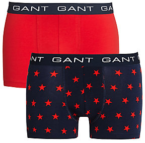 Gant Stars Trunks Gift Set, Pack of 2, Navy/Red