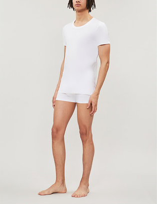 Hanro Men's White Superior Crew-Neck T-Shirt, Size: M