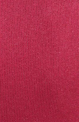 St. John Shimmer Milano Knit Tiered Ruffle Peplum Top