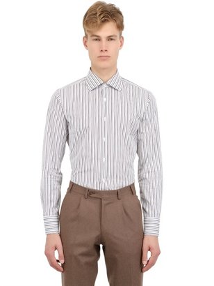 Canali Striped Heavyweight Cotton Shirt