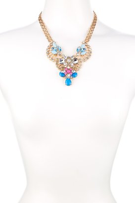 Cara Accessories Fan Accent Statement Necklace