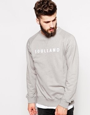 Soulland Sweatshirt with Embroidery - Grey