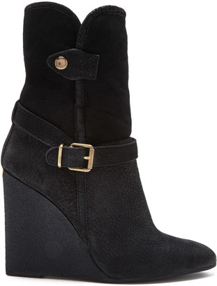 Burberry Black Shearling Lined Fowler Boot
