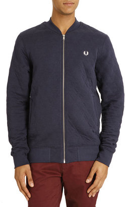 Fred Perry Jersey Blue Quilted Jacket