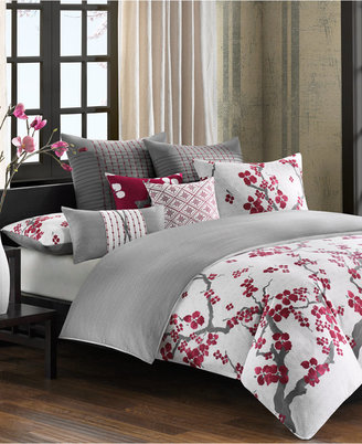 Natori N Cherry Blossom Queen Comforter Set