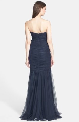 Amsale Women's Strapless Tulle Mermaid Gown