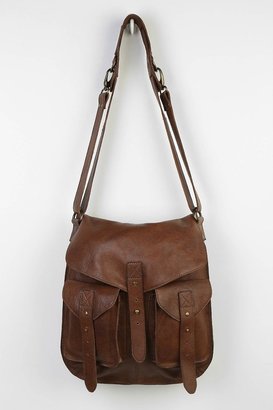 BDG Leather Tab-Strap Messenger Bag